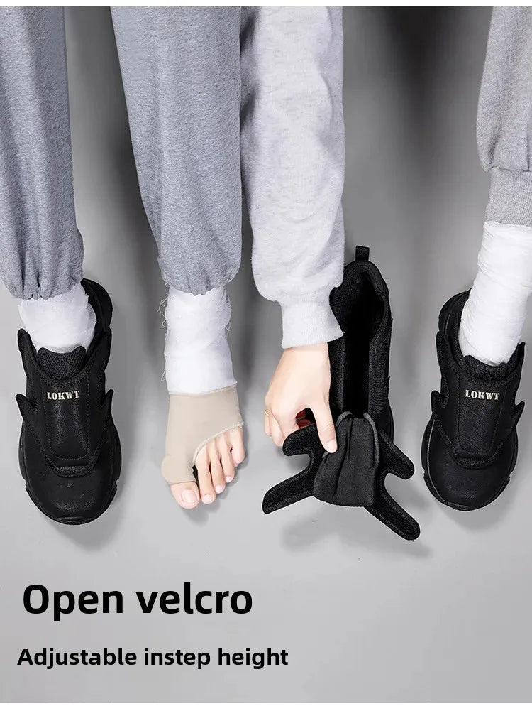 Chaussures pour personnes âgées diabétiques avec fermeture à crochet et boucle pour pieds larges, baskets orthopédiques légères pour œdèmes avec soutien de la voûte plantaire haute