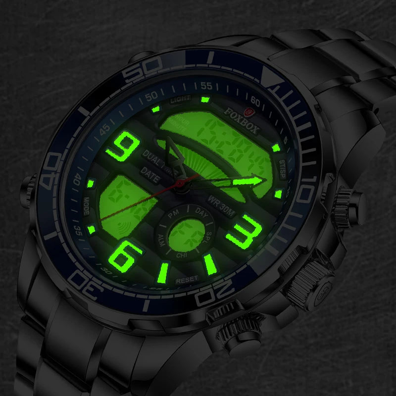 LIGE-Montre-bracelet à quartz pour homme, marque de luxe supérieure, sport, militaire, chronographe, date, numérique, horloge
