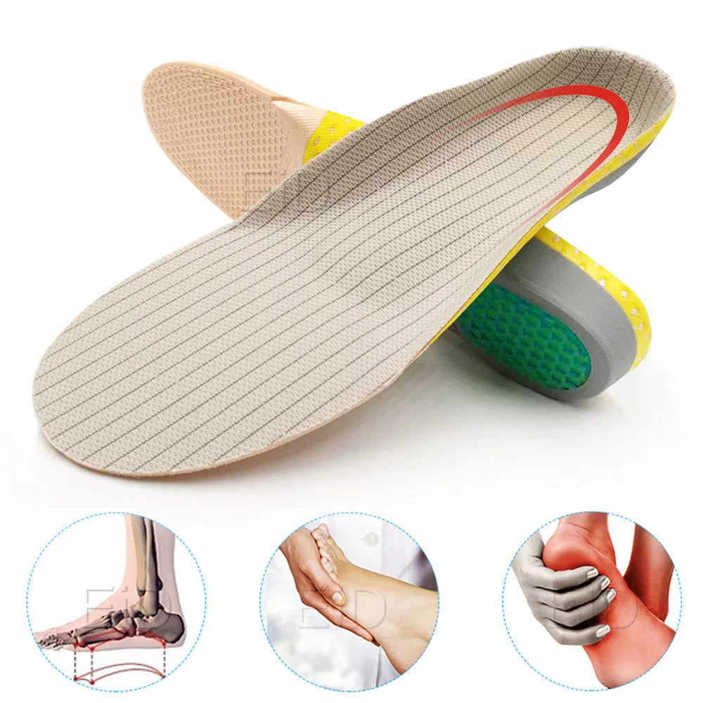Semelles orthopédiques en gel de qualité supérieure unisexe, pied plat 4WD, semelle de santé pour chaussures, insertion de coussin de soutien de la voûte plantaire pour fasciite plantaire