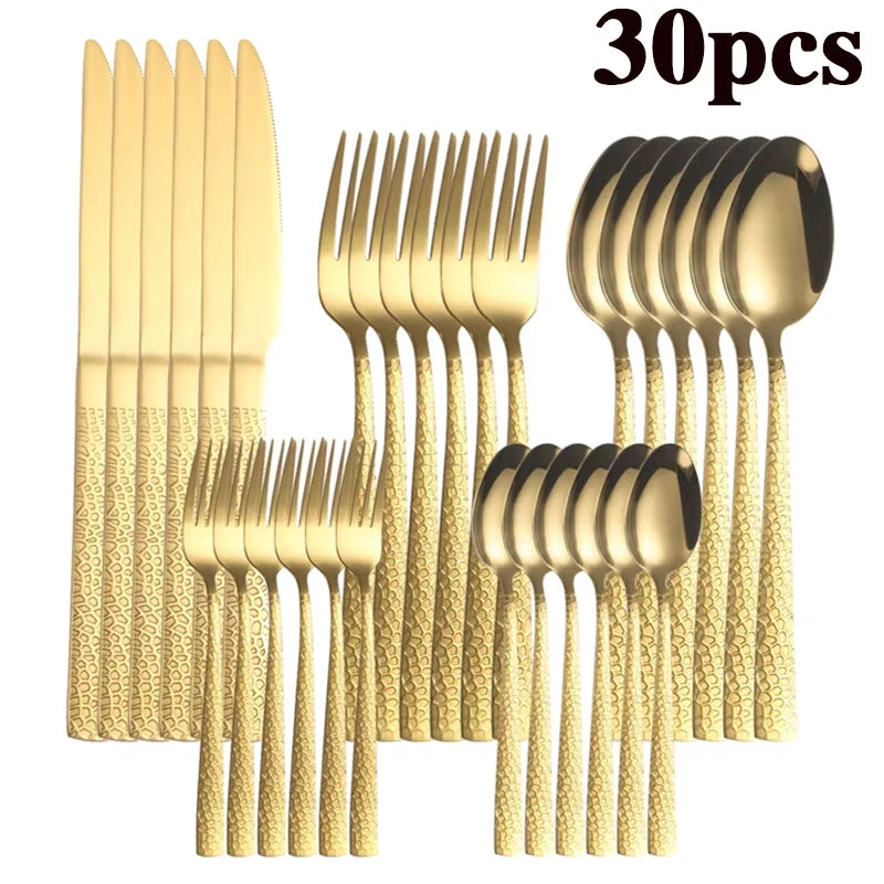 30 couverts en acier inoxydable