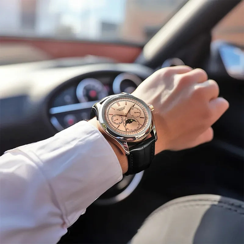 Top marque homme montre-bracelet de luxe affaires étanche hommes montre pour hommes Quartz horloge en cuir hommes montres reloj + boîte hommes cadeau