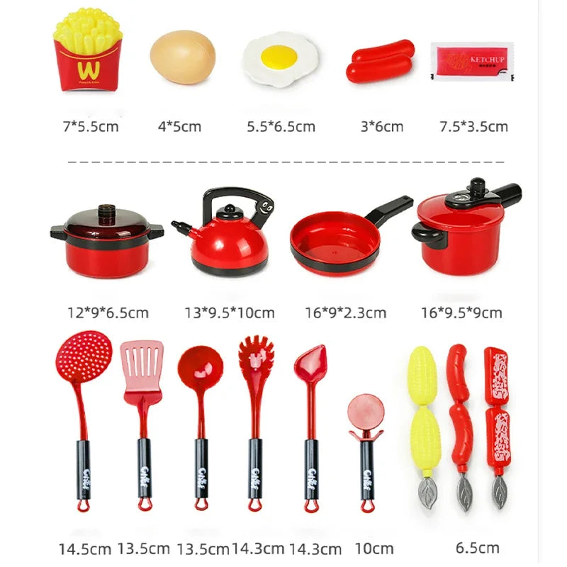 Ensemble de jouets de cuisine pour enfants filles, cuisine pour bébé, coupe de fruits, ustensiles de cuisine, Simulation éducative pour enfants, jeu de Simulation