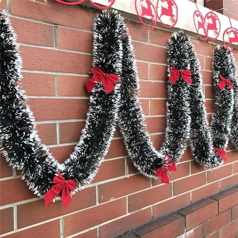 Guirlande de ruban pour décoration de réveillon de noël, 2M, hauts de Bar, arbre de noël, ornements de cuisine, accessoire de décoration pour fête de mariage et noël