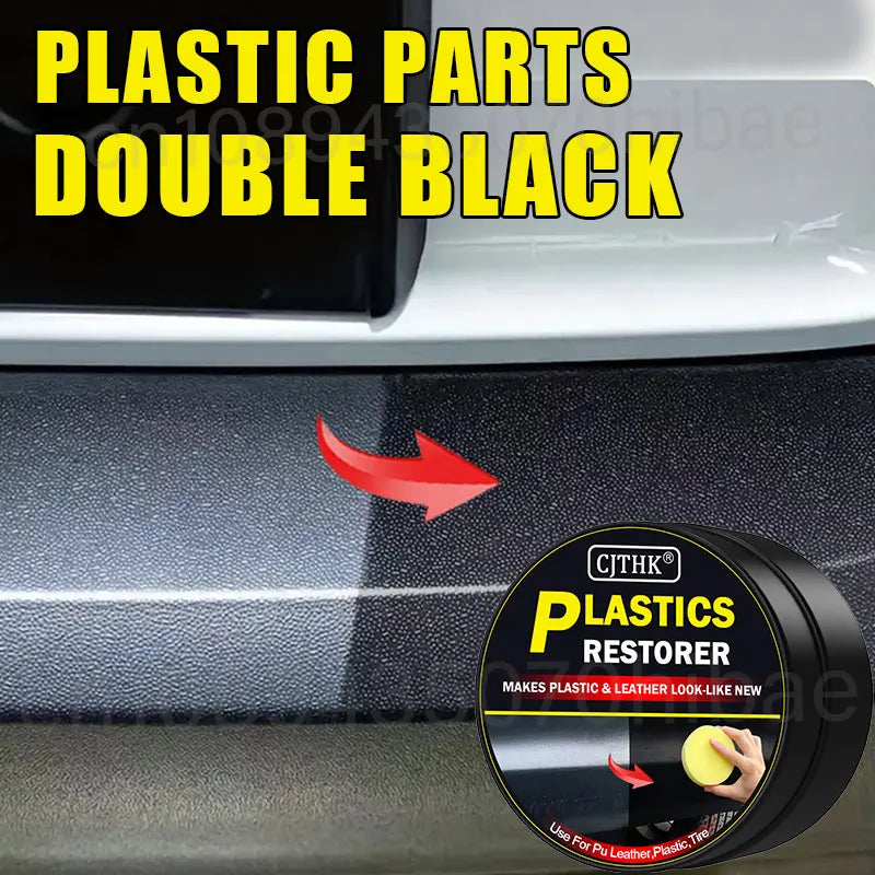 Restaurateur de plastique de voiture retour au noir brillant, produits de nettoyage de voiture, restauration du cuir et du plastique, rénovateur de revêtement de polissage et de réparation automobile