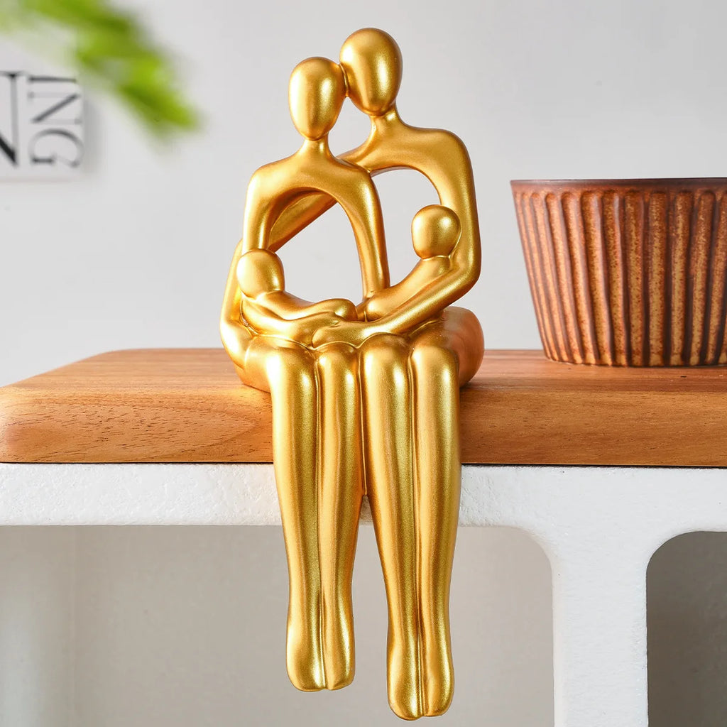 Ornements de bureau d'entrée de salon créatifs et intéressants pour une famille de quatre décorations modernes en forme de caractère abstrait