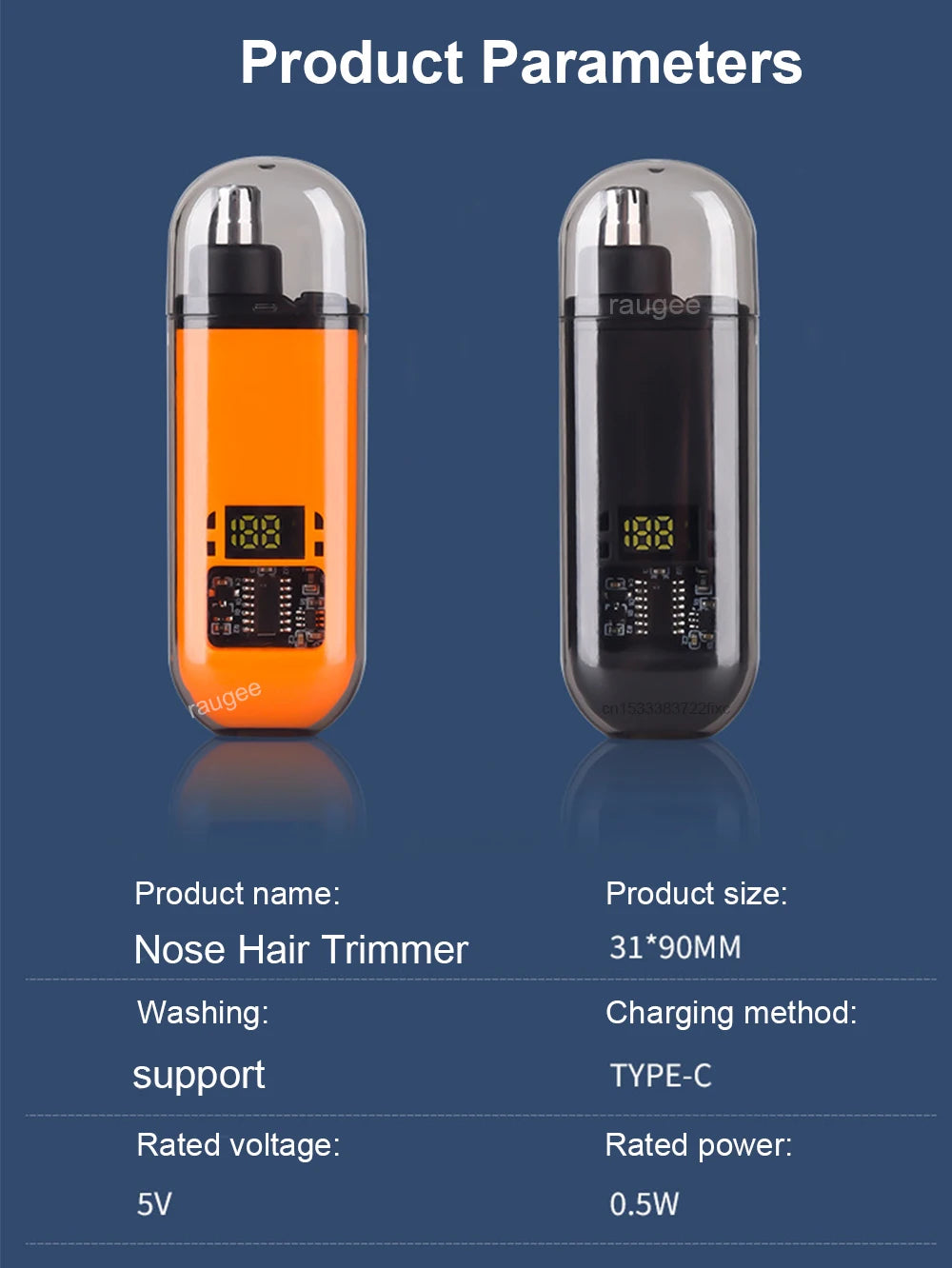 Tondeuse à poils de nez électrique Rechargeable pour hommes, rasoir pour sourcils, Mini tondeuse à cheveux Portable de poche