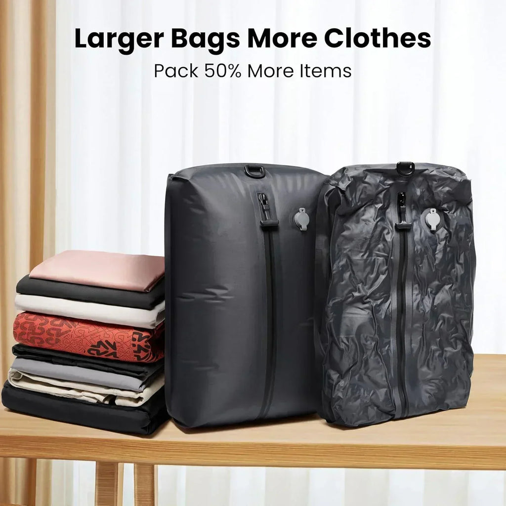 Sac de Compression sous vide 17L avec pompe à Air, sac de rangement réutilisable pour vêtements de voyage, sac de bagages à Compression