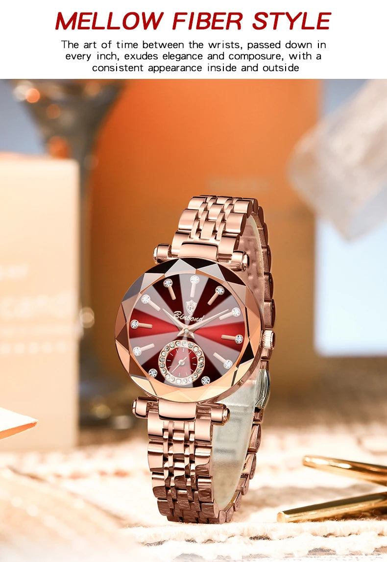 BINBOND nouvelle mode montre élégante de luxe Quartz femmes montres étanche lumineux Date coeur de l'océan conception mme montre-bracelet