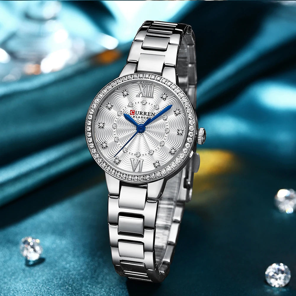 Istro REN-Montres-bracelets à quartz avec bracelet en acier inoxydable pour hommes et femmes, biscuits de luxe, cadran rose, montres à la mode, nouveau