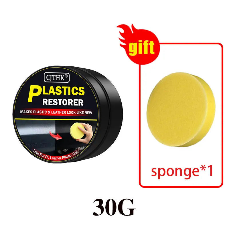 Restaurateur de plastique de voiture retour au noir brillant, produits de nettoyage de voiture, restauration du cuir et du plastique, rénovateur de revêtement de polissage et de réparation automobile