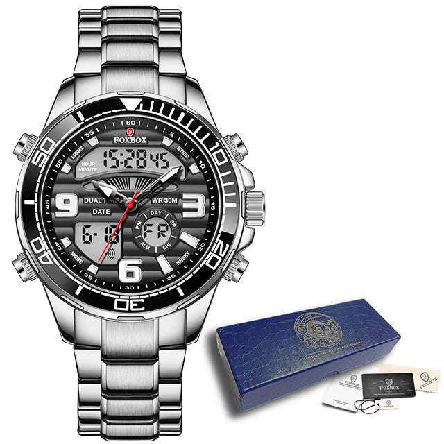LIGE-Montre-bracelet à quartz pour homme, marque de luxe supérieure, sport, militaire, chronographe, date, numérique, horloge