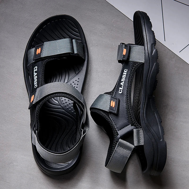 Hommes sandales été loisirs plage vacances sandales hommes chaussures nouvelles baskets d'extérieur mâle rétro confortable sandales décontractées hommes