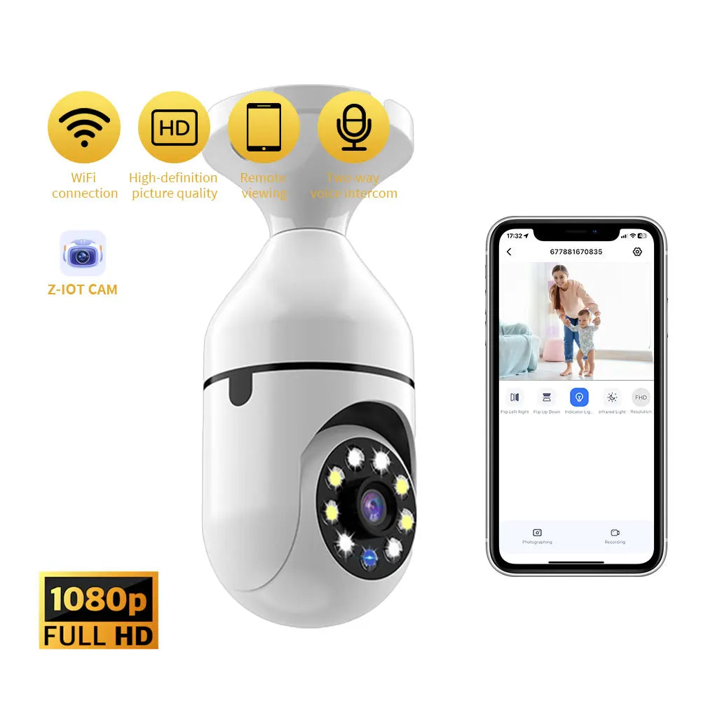 Caméra de Surveillance couleur Vision nocturne moniteur de sécurité automatique suivi humain Zoom intérieur Wifi Miini caméra IP