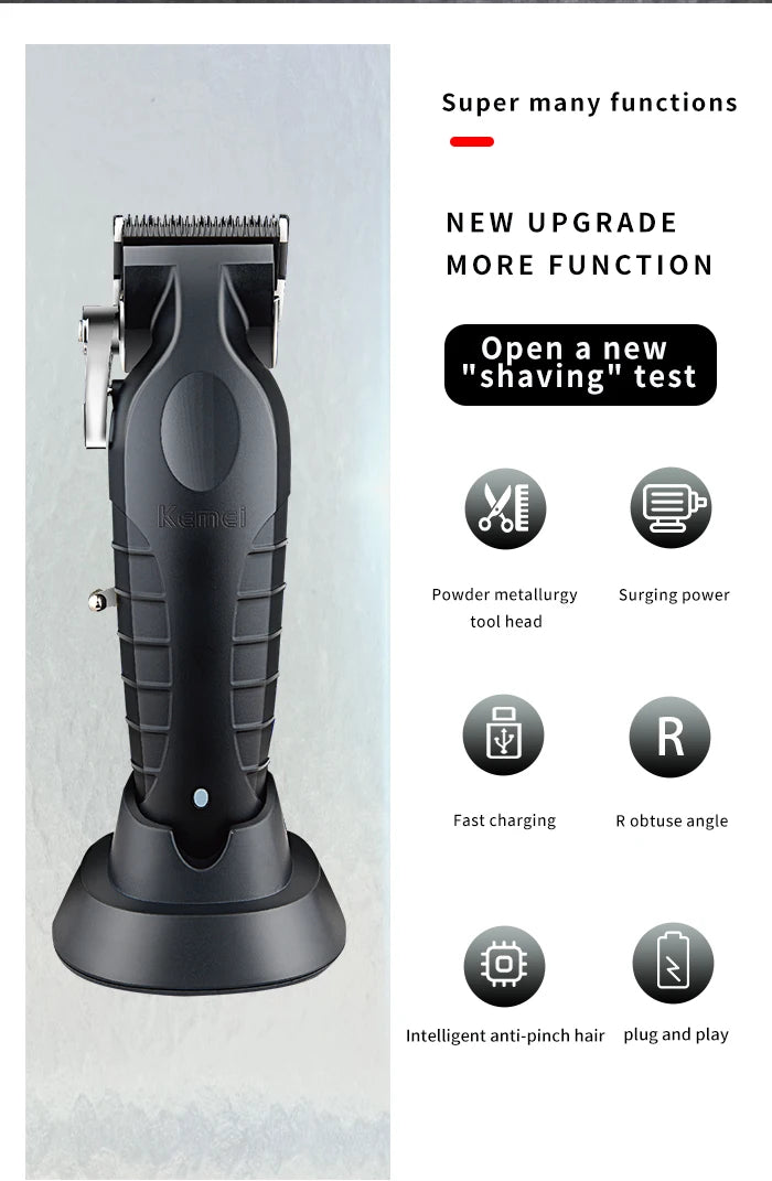 Kemei KM-2296 KM-2299 KM-1102 Kit de tondeuse à cheveux rasoir électrique pour hommes tondeuse à cheveux Machine de coupe de cheveux professionnelle
