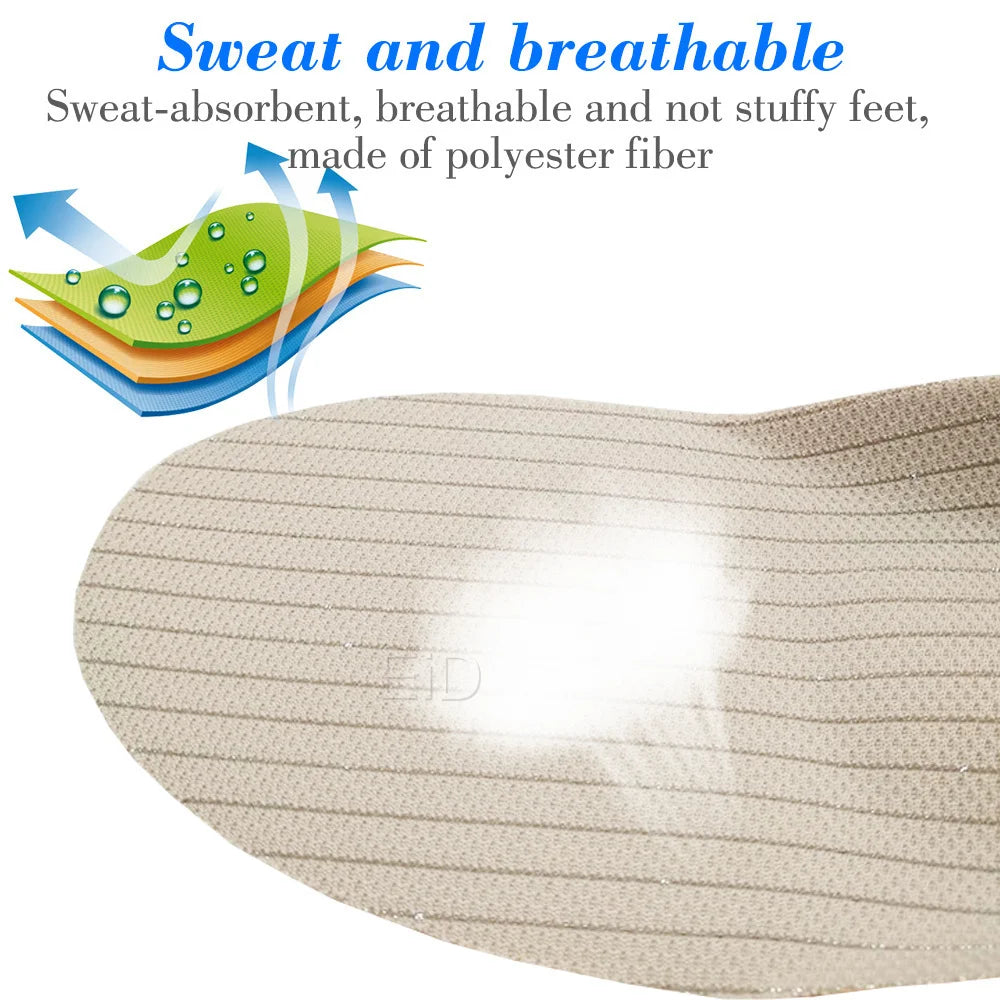 Semelles orthopédiques en gel de qualité supérieure unisexe, pied plat 4WD, semelle de santé pour chaussures, insertion de coussin de soutien de la voûte plantaire pour fasciite plantaire