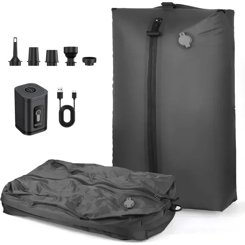 Sac de Compression sous vide 17L avec pompe à Air, sac de rangement réutilisable pour vêtements de voyage, sac de bagages à Compression