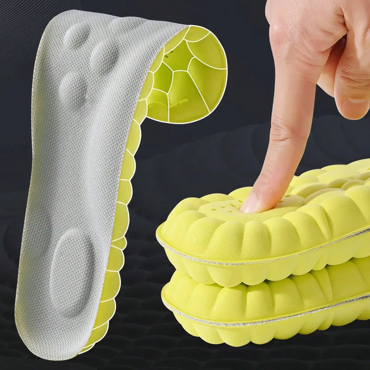 Semelles intérieures de Sport en Latex, 1/2/4 paires, coussinets de chaussures souples à haute élasticité, orthèses, respirantes, Absorption des chocs, coussin de soutien de la voûte plantaire