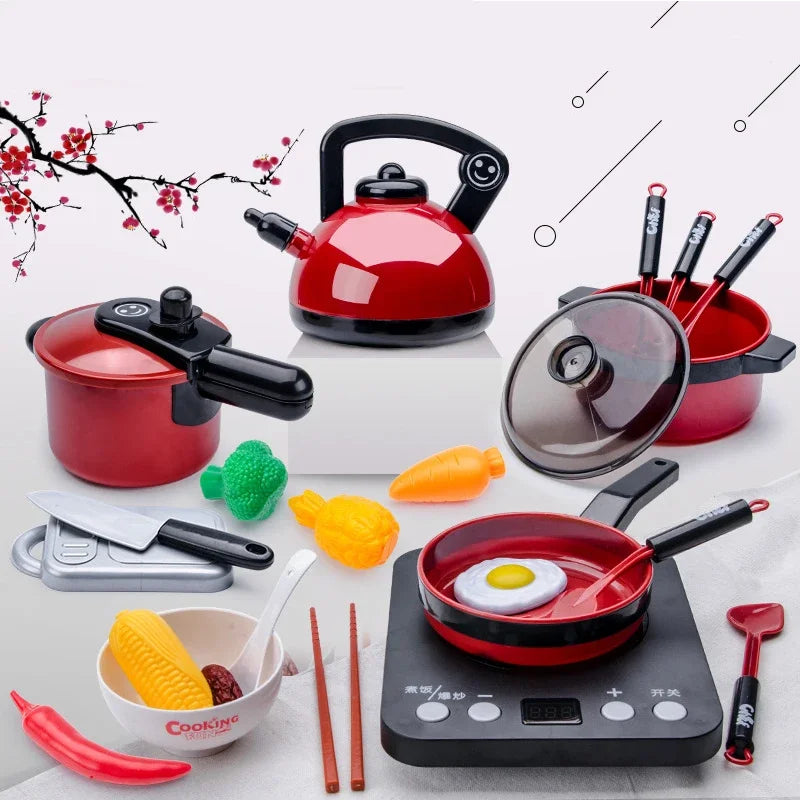 Ensemble de jouets de cuisine pour enfants filles, cuisine pour bébé, coupe de fruits, ustensiles de cuisine, Simulation éducative pour enfants, jeu de Simulation
