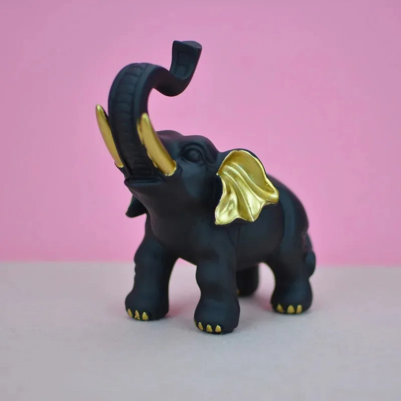 Décoration éléphant figurine en bois grainé édition collector