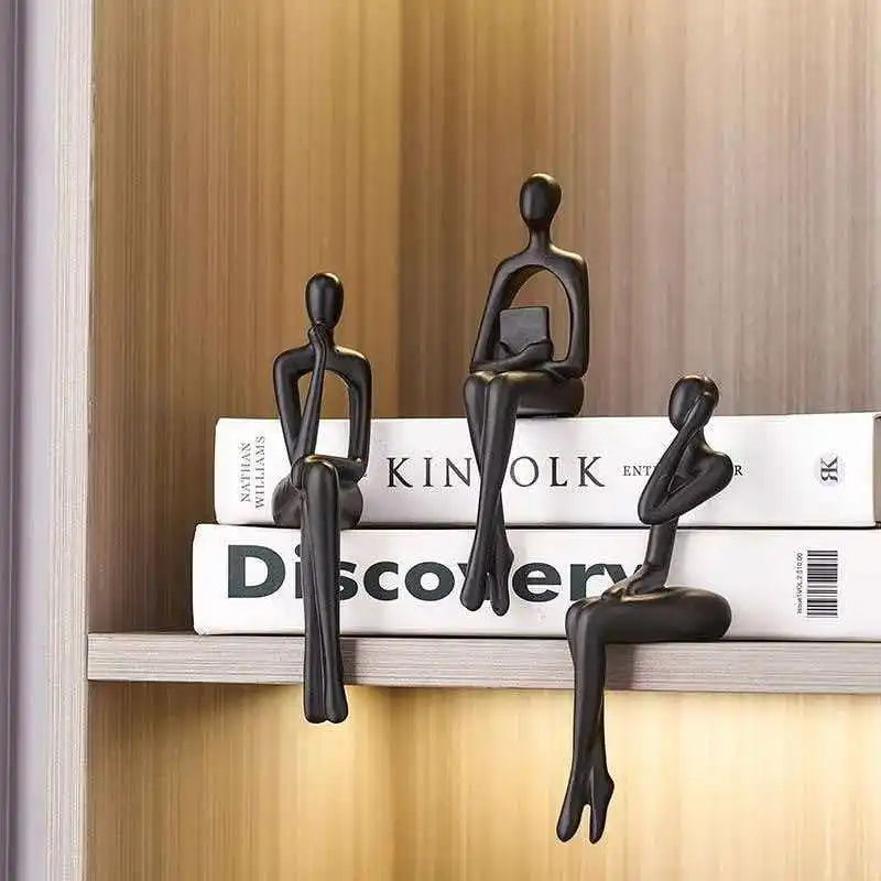 Ornements de bureau d'entrée de salon créatifs et intéressants pour une famille de quatre décorations modernes en forme de caractère abstrait