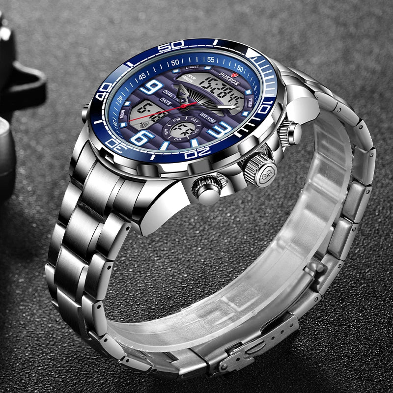 LIGE-Montre-bracelet à quartz pour homme, marque de luxe supérieure, sport, militaire, chronographe, date, numérique, horloge