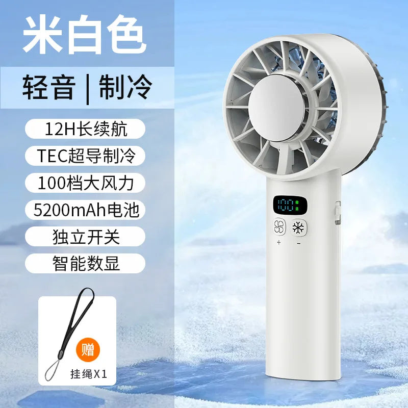 Ventilateur portatif à refroidissement rapide, mini ventilateur USB rechargeable, pliable, pour voyage, camping, extérieur.
