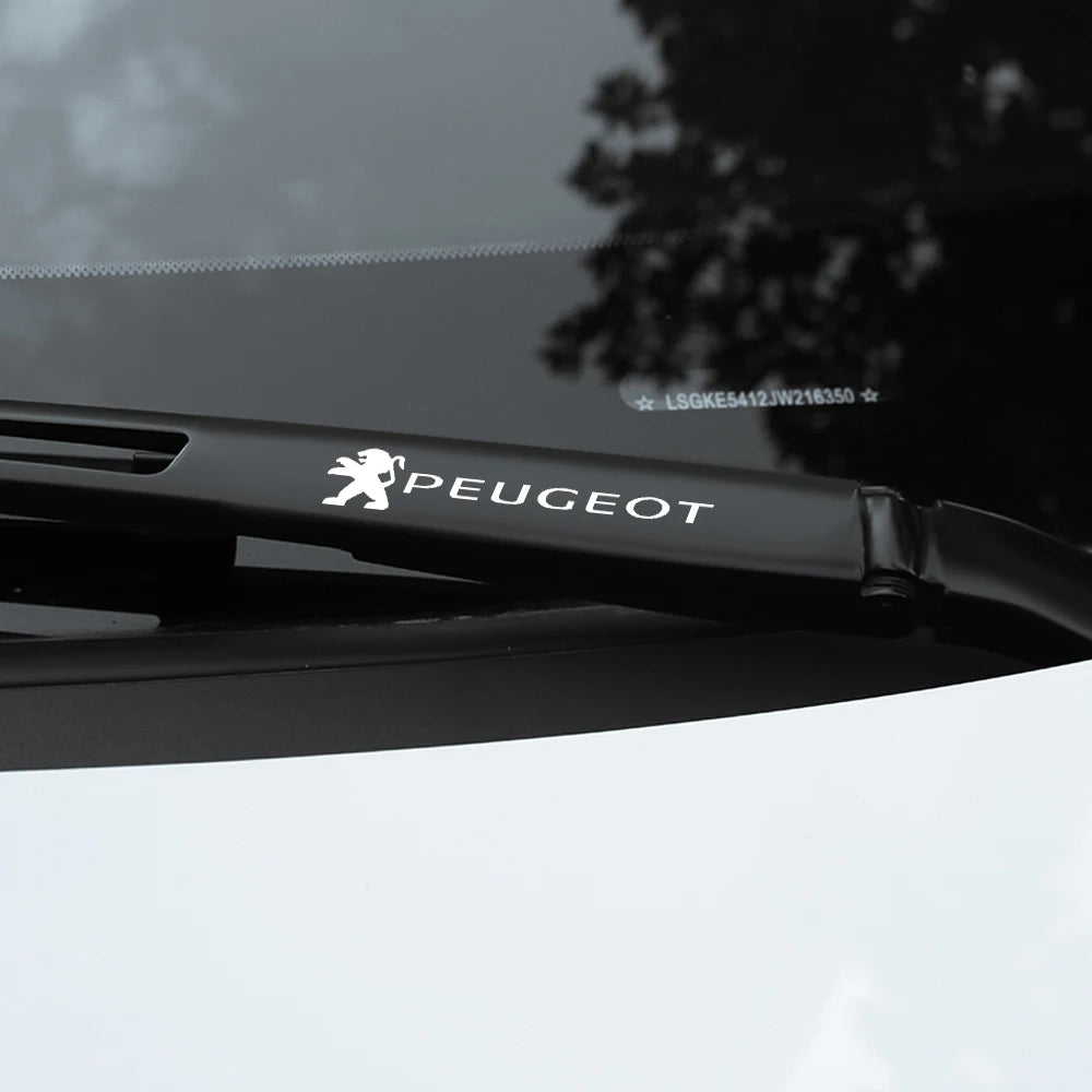 Autocollants réfléchissants en vinyle pour poignée de porte de voiture, 4 pièces, miroir d'essuie-glace, style pour Peugeot 208 2012 ~ 2018 308 2014 ~ 2021 2008