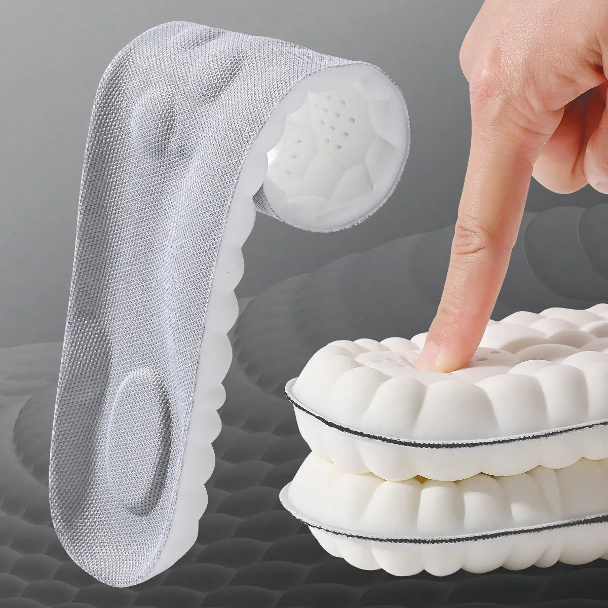 Semelles intérieures de Sport en Latex, 1/2/4 paires, coussinets de chaussures souples à haute élasticité, orthèses, respirantes, Absorption des chocs, coussin de soutien de la voûte plantaire