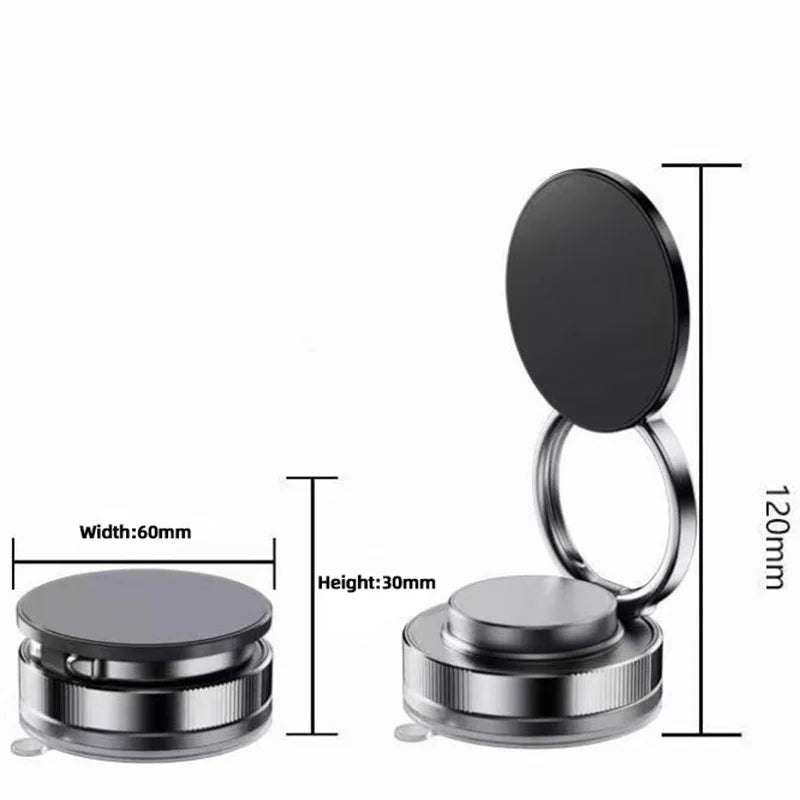 Support magnétique pour téléphone de voiture 360 °   Support magnétique rotatif, pliable et réglable pour voiture, support de téléphone à ventouse pour voiture/miroir