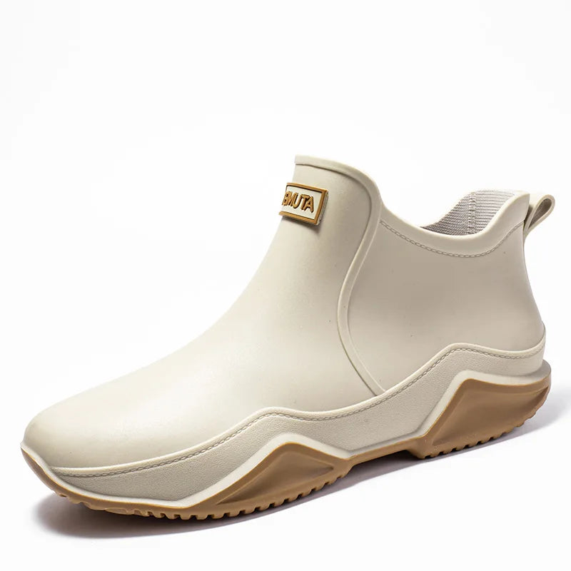 Chaussures de pluie tendance pour homme, imperméables, antidérapantes, en caoutchouc, pour l'extérieur, la cuisine et la pêche