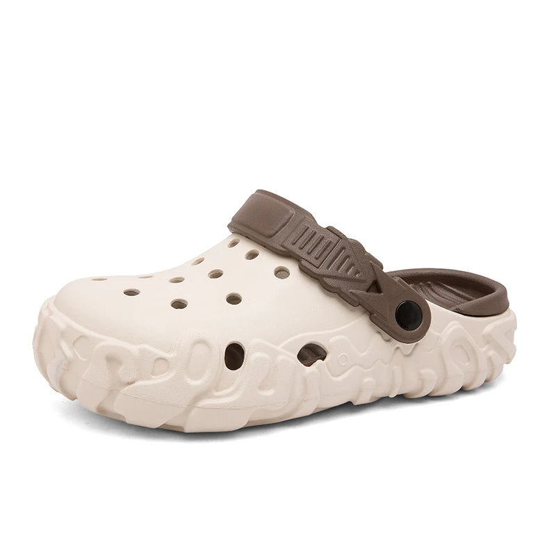 Sandales d'été pour hommes, antidérapantes, résistantes à l'usure, à bout fermé, sandales de plage décontractées pour hommes, pantoufles à semelle souple