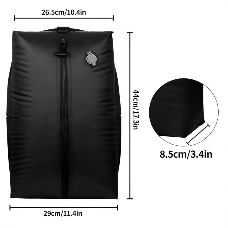 Sac de compression sous vide pour bagages de 17 L, réutilisable, imperméable, anti-poussière, économise 60 % d'espace, sac de voyage sous vide, sacs de rangement