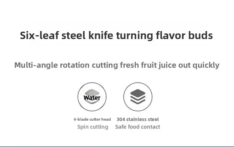 Mélangeurs de jus de fruits portables, Mini bouteille électrique personnelle d'été, USB, 6 lames, presse-agrumes, Machine pour la cuisine