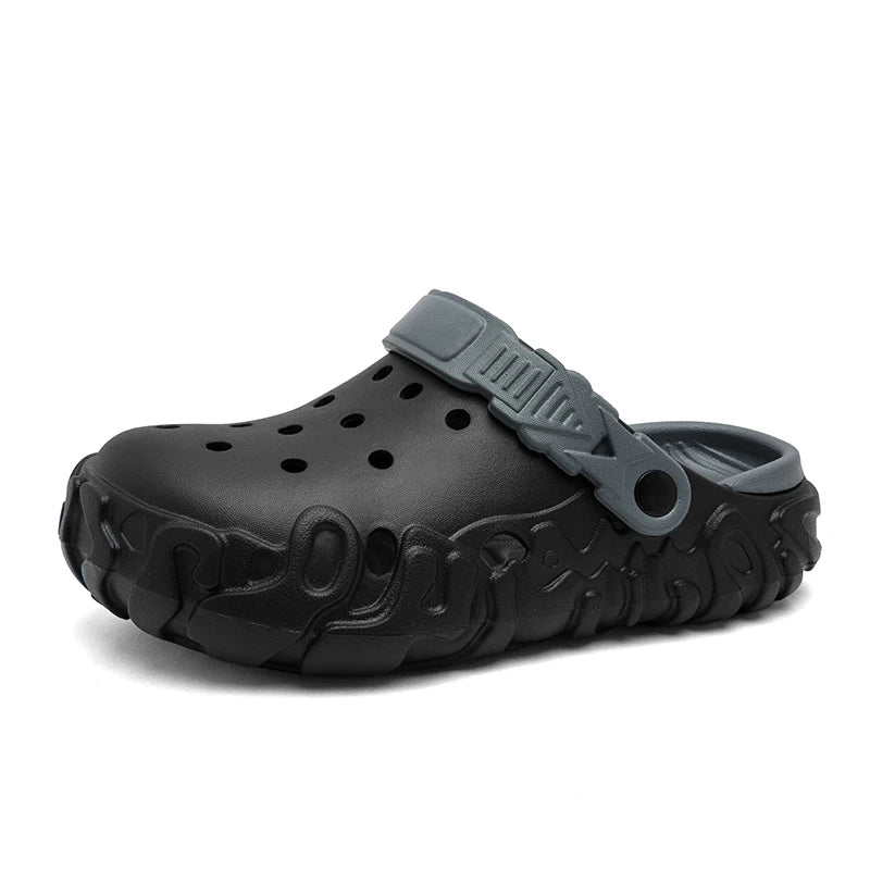 Sandales d'été pour hommes, antidérapantes, résistantes à l'usure, à bout fermé, sandales de plage décontractées pour hommes, pantoufles à semelle souple