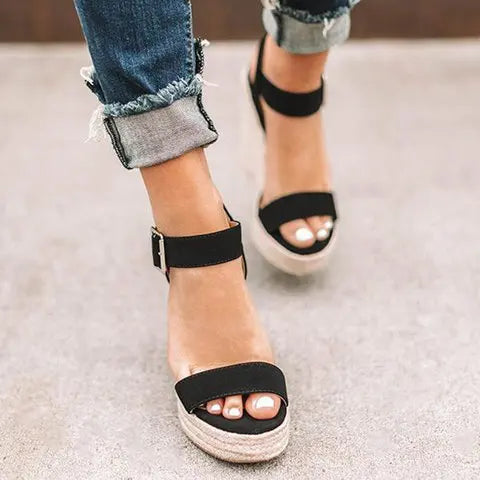 Sandales à Talons pour Femme, Espadrilles Confortables, Chaussures à Plateforme, Nouvelle Collection Été 2025