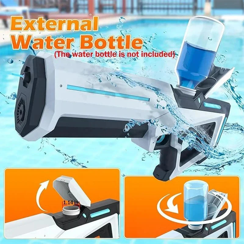 Pistolets à eau électriques pour adultes, puissant gicleur, aspiration automatique d'eau, jouet de plage en plein air d'été pour garçons, cadeau pour enfants