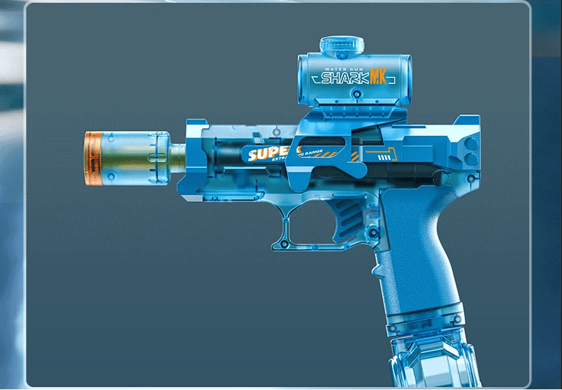 Pistolet à eau électrique avec simulation de tir et de recul, jouet pour enfants, pistolet à eau automatique avec capteur lumineux, jouet d'été pour la plage et les activités de plein air