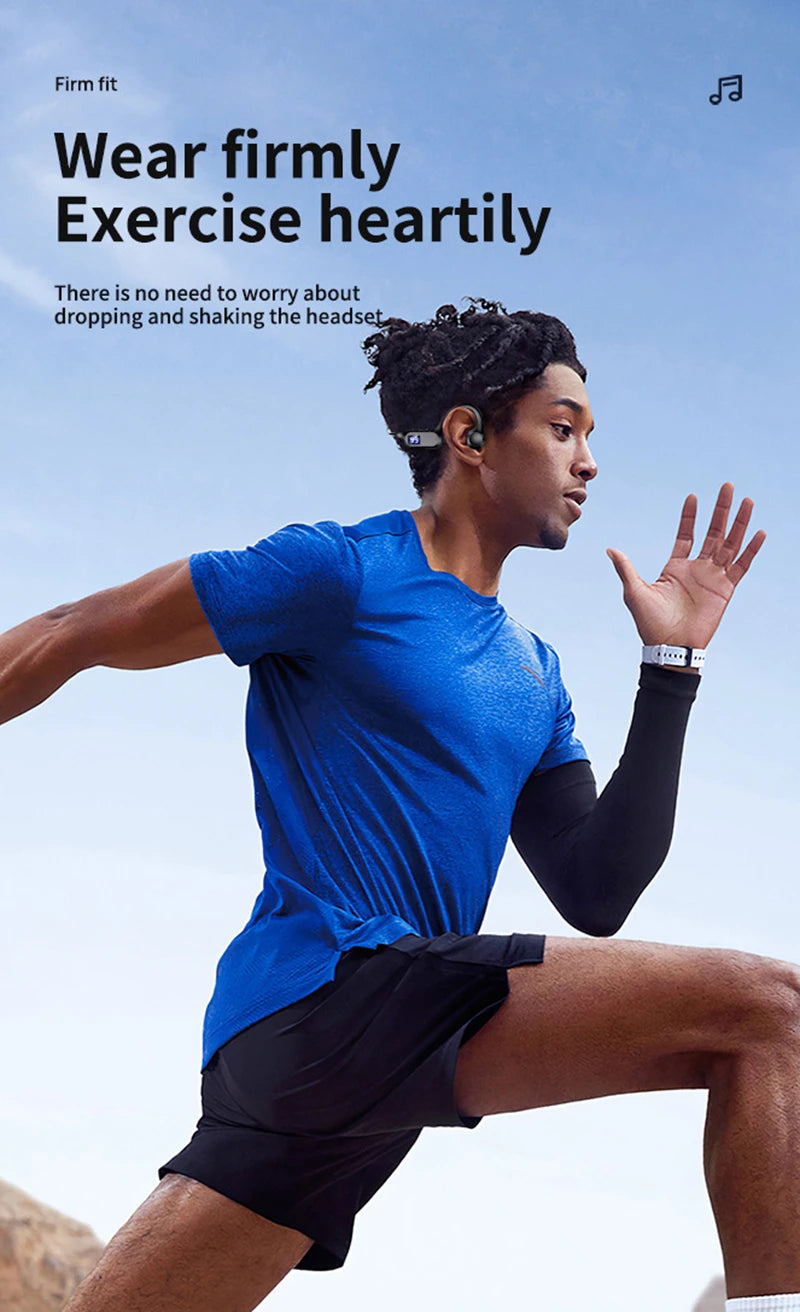 Écouteurs sans fil à Conduction osseuse, oreillettes de Sport, de natation, compatibles Bluetooth, mains libres, avec micro, pour la course à pied, X7