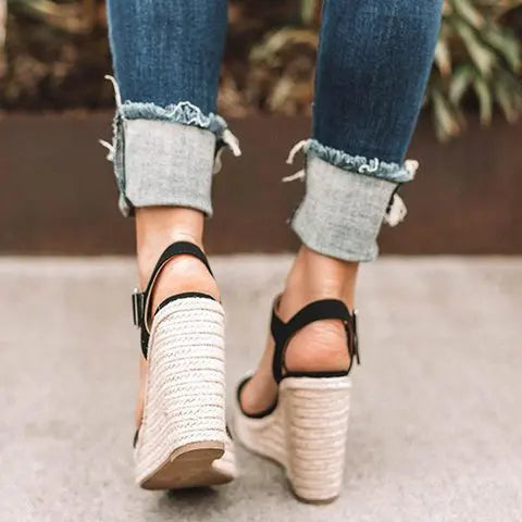 Sandales à Talons pour Femme, Espadrilles Confortables, Chaussures à Plateforme, Nouvelle Collection Été 2025