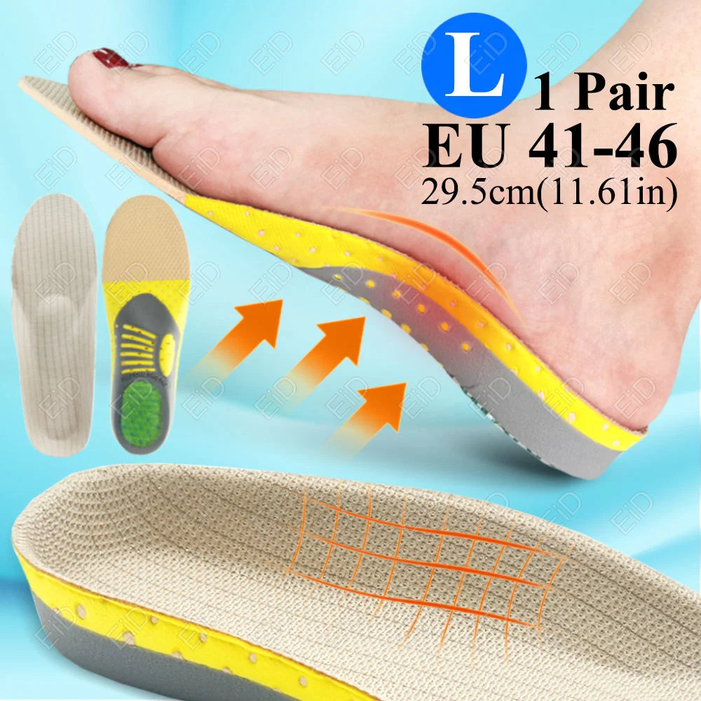 Semelles orthopédiques en gel de qualité supérieure unisexe, pied plat 4WD, semelle de santé pour chaussures, insertion de coussin de soutien de la voûte plantaire pour fasciite plantaire