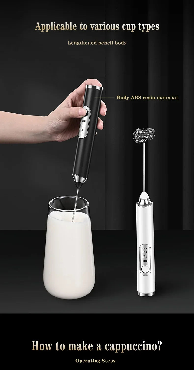 Gadgets de cuisine domestiques sans fil, accessoires de cuisine électriques, mélangeur de lait, mousseur, Mini batteur à café et œufs, outils de battage, Bar à manger