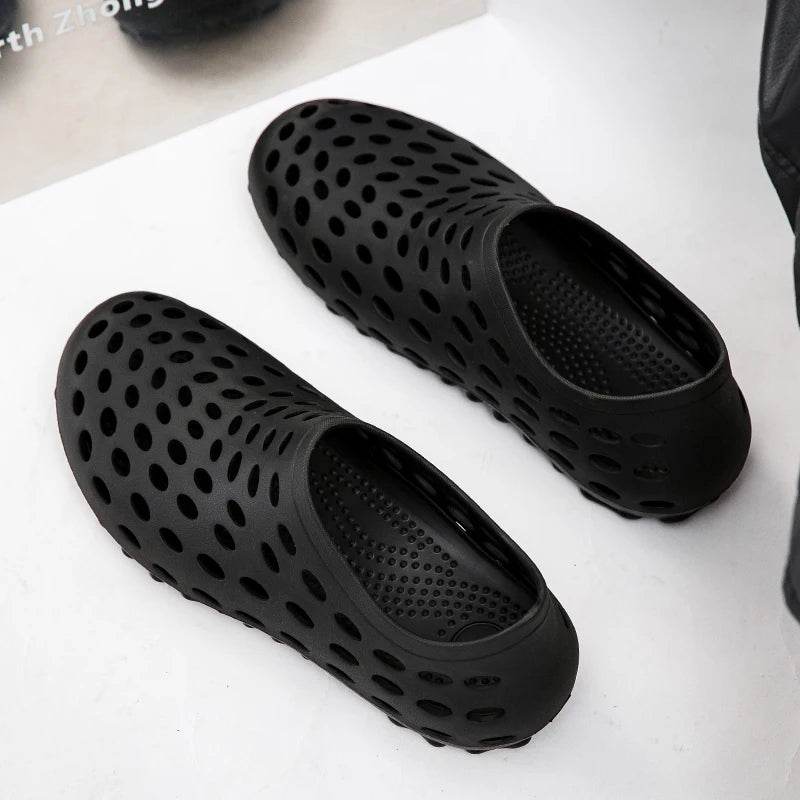 Sandales pour hommes Été 2026 Antidérapantes Résistantes à l'usure Chaussures ajourées à couvrance totale Chaussures de pêche et de wading pour hommes en extérieur
