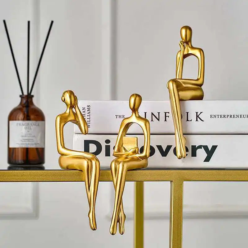 Ornements de bureau d'entrée de salon créatifs et intéressants pour une famille de quatre décorations modernes en forme de caractère abstrait