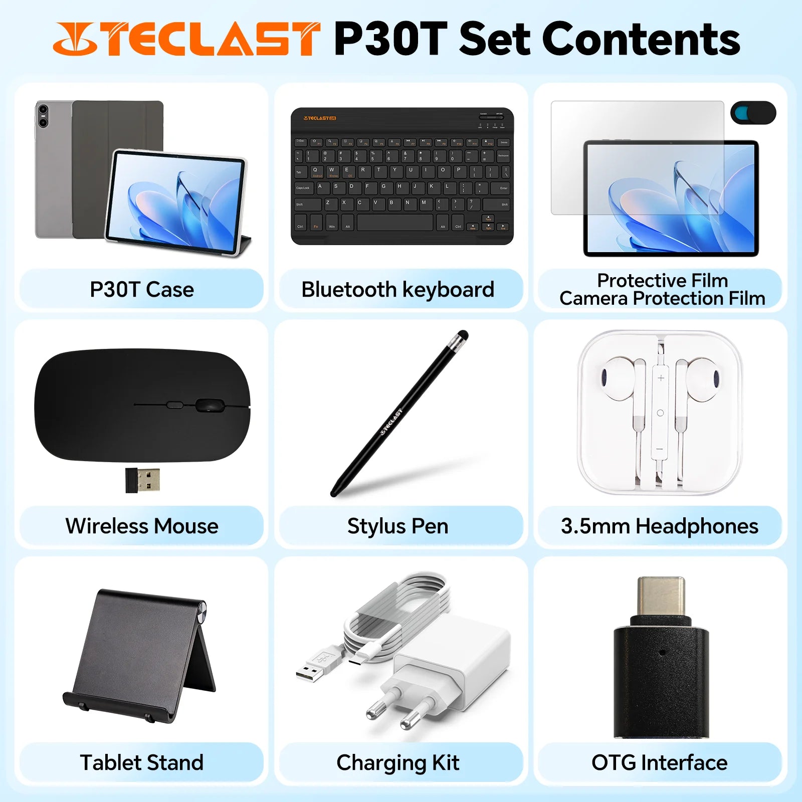 Étui pour tablette Teclast P30T Android 16