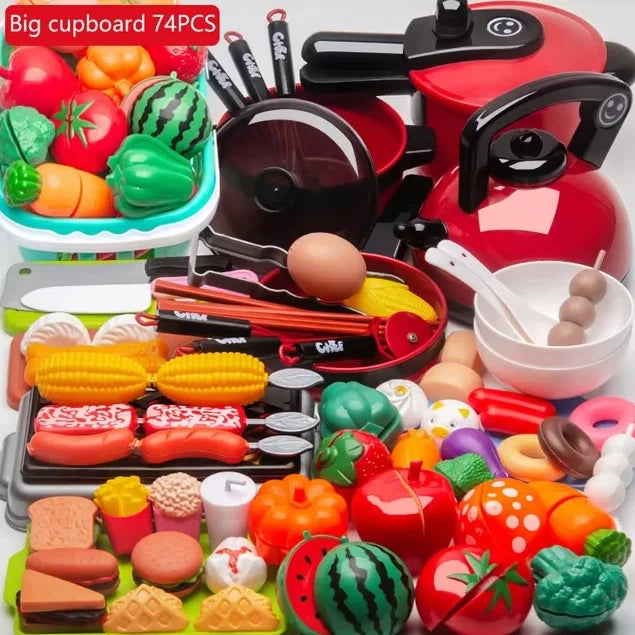 Ensemble de jouets de cuisine pour enfants filles, cuisine pour bébé, coupe de fruits, ustensiles de cuisine, Simulation éducative pour enfants, jeu de Simulation