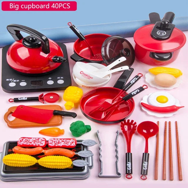 Ensemble de jouets de cuisine pour enfants filles, cuisine pour bébé, coupe de fruits, ustensiles de cuisine, Simulation éducative pour enfants, jeu de Simulation