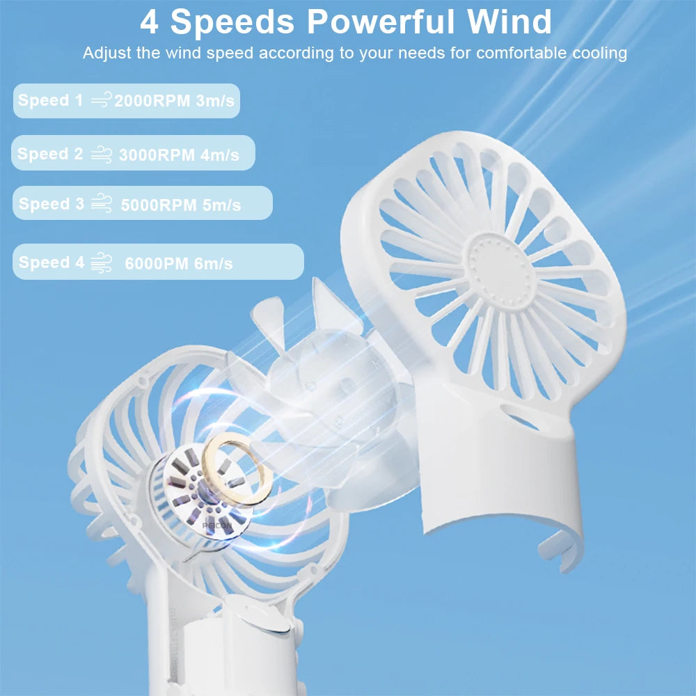 Ventilateur humidificateur Portable Mini ventilateur de brume portatif ventilateur portatif Rechargeable par USB avec humidificateur Mini ventilateur à main de jet d'eau