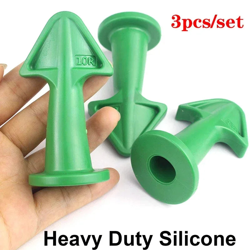 Buse de mastic en Silicone multifonctionnelle, grattoir, outils de calfeutrage au sol, Kit de buses de mastic en Silicone, ensemble d'amélioration de l'habitat A, 3 pièces