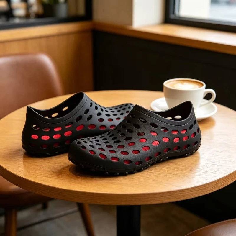 Sandales pour hommes Été 2026 Antidérapantes Résistantes à l'usure Chaussures ajourées à couvrance totale Chaussures de pêche et de wading pour hommes en extérieur