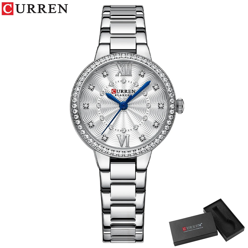 Istro REN-Montres-bracelets à quartz avec bracelet en acier inoxydable pour hommes et femmes, biscuits de luxe, cadran rose, montres à la mode, nouveau